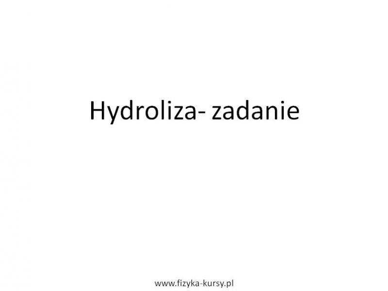 Stopień hydrolizy 